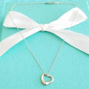 16mm Peretti open heart pendant necklace